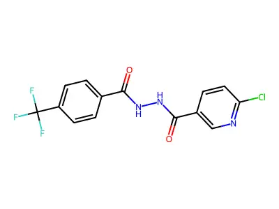 N'-[(6-chloropyridin-3-yl)carbonyl]-4-(trifluoromethyl)benzohydrazide structure
