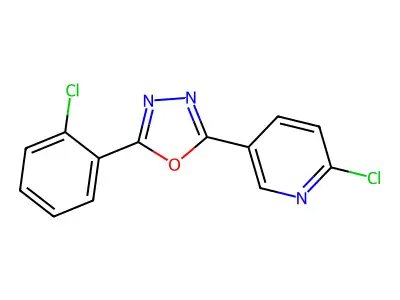 2-(2-Chlorophenyl)-5-(6-chloro-3-pyridyl)-1,3,4-oxadiazole structure