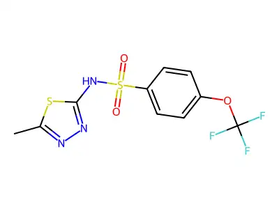 N-(5-methyl-1,3,4-thiadiazol-2-yl)-4-(trifluoromethoxy)benzenesulfonamide structure