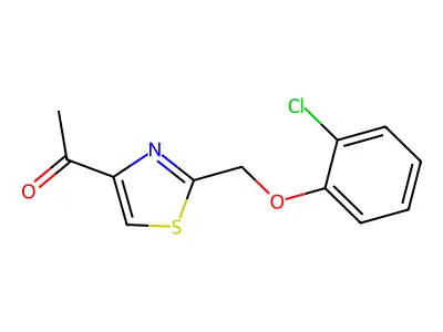 1-{2-[(2-Chlorophenoxy)methyl]-1,3-thiazol-4-yl}ethan-1-one structure