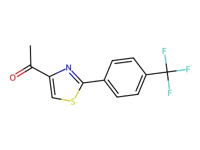 1-(2-[4-(Trifluoromethyl)phenyl]-1,3-thiazol-4-yl)ethan-1-one structure