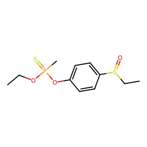 Phosphonothioic acid, methyl-, O-ethyl O-(p-(ethylsulfinyl)phenyl) ester structure