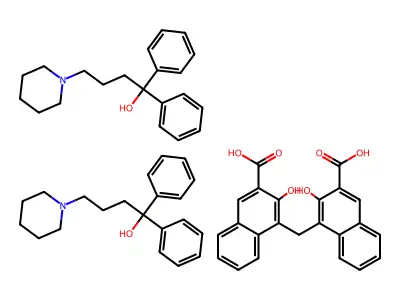 Diphenidol pamoate structure
