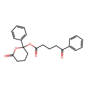 (6-Oxo-2-phenyloxan-2-yl) 5-oxo-5-phenylpentanoate structure