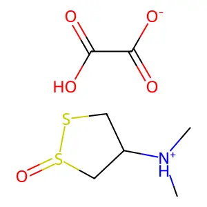 1,2-Dithiolan-4-amine, N,N-dimethyl-, 1-oxide, oxalate (1:1) structure