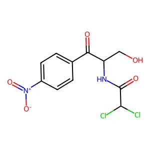 2,2-Dichloro-N-(1-(hydroxymethyl)-2-(4-nitrophenyl)-2-oxoethyl)acetamide structure