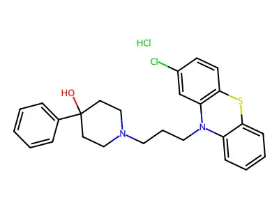 4-Piperidinol, 1-(3-(2-chlorophenothiazin-10-yl)propyl)-4-phenyl-, monohydrochloride structure