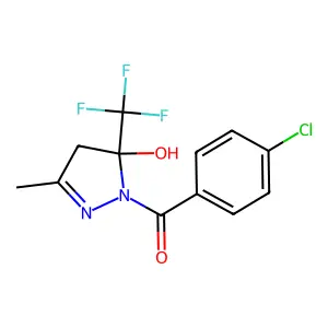 1-(4-Chlorobenzoyl)-3-methyl-5-(trifluoromethyl)-4,5-dihydro-1H-pyrazol-5-ol structure