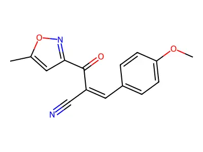 3-(4-Methoxyphenyl)-2-(5-methyl-1,2-oxazole-3-carbonyl)prop-2-enenitrile structure