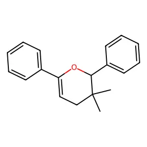 3,3-Dimethyl-2,6-diphenyl-2,4-dihydropyran structure