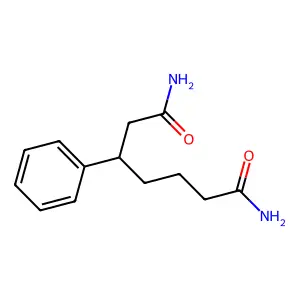 3-Phenylheptanediamide structure