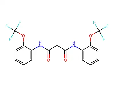 N,N'-bis[2-(trifluoromethoxy)phenyl]propanediamide structure