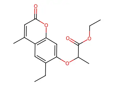 ethyl 2-[(6-ethyl-4-methyl-2-oxo-2H-chromen-7-yl)oxy]propanoate structure