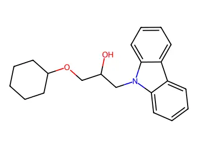 1-(9H-carbazol-9-yl)-3-(cyclohexyloxy)propan-2-ol structure
