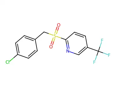 2-[[(4-Chlorophenyl)methyl]sulfonyl]-5-(trifluoromethyl)pyridine structure