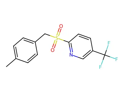 2-[(4-Methylphenyl)methylsulfonyl]-5-(trifluoromethyl)pyridine structure