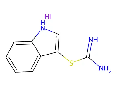 1H-indol-3-yl carbamimidothioate structure