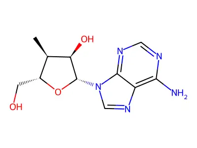 9-(3-Deoxy-3-methylpentofuranosyl)-9h-purin-6-amine structure