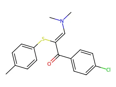 1-(4-Chlorophenyl)-3-(dimethylamino)-2-[(4-methylphenyl)sulfanyl]prop-2-EN-1-one structure