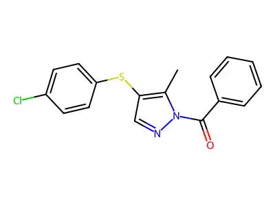 [4-[(4-Chlorophenyl)thio]-5-methyl-1H-pyrazol-1-yl]phenylmethanone structure