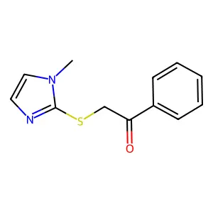 2-[(1-methyl-1H-imidazol-2-yl)sulfanyl]-1-phenylethanone structure