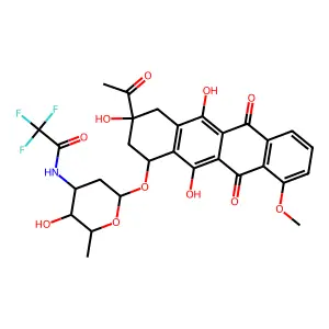 Trifluoroacetyldaunomycin structure