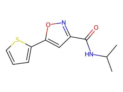 N-(propan-2-yl)-5-(thiophen-2-yl)-1,2-oxazole-3-carboxamide structure