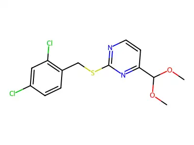 2-[[(2,4-Dichlorophenyl)methyl]thio]-4-(dimethoxymethyl)pyrimidine structure