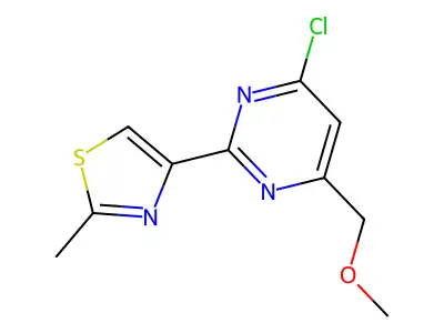 4-Chloro-6-(methoxymethyl)-2-(2-methyl-1,3-thiazol-4-yl)pyrimidine structure