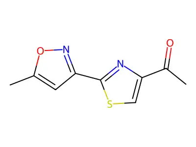 1-[2-(5-Methyl-3-isoxazolyl)-1,3-thiazol-4-yl]-1-ethanone structure