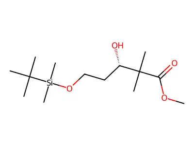Methyl 5-[tert-butyl(dimethyl)silyl]oxy-3-hydroxy-2,2-dimethylpentanoate structure