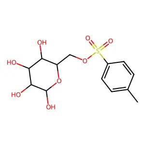 6-O-Tosyl-D-glucopyranose structure