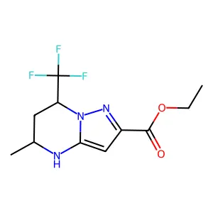 rac-ethyl (5R,7R)-5-methyl-7-(trifluoromethyl)-4H,5H,6H,7H-pyrazolo[1,5-a]pyrimidine-2-carboxylate structure