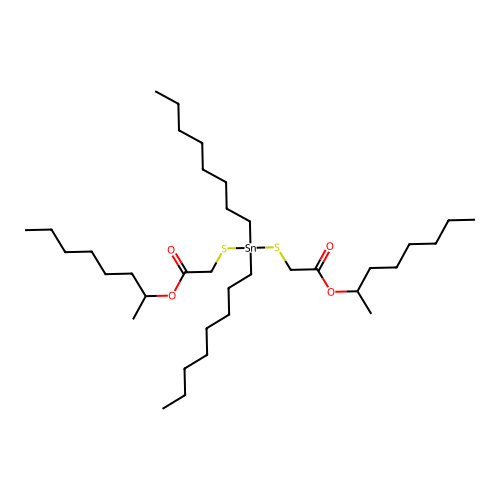 Diisooctyl-2,2'-[(dioctylstannylene)bis(thio)] diacetate structure