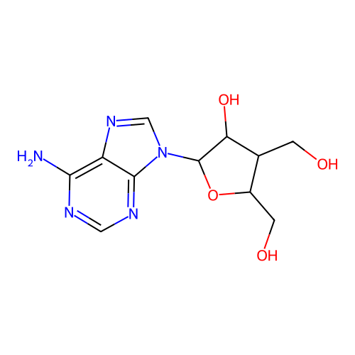 9-[3-Deoxy-3-(hydroxymethyl)pentofuranosyl]-9h-purin-6-amine structure