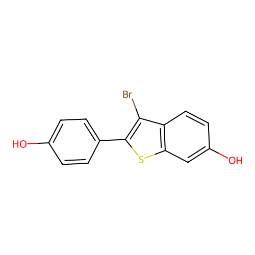 3-Bromo-2-(4-hydroxyphenyl)benzo[b]thiophene-6-ol structure
