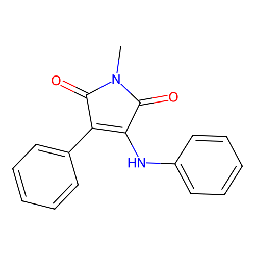 1-methyl-3-phenyl-4-(phenylamino)-2,5-dihydro-1H-pyrrole-2,5-dione structure