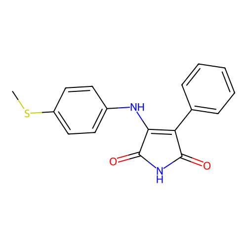 3-{[4-(methylsulfanyl)phenyl]amino}-4-phenyl-2,5-dihydro-1H-pyrrole-2,5-dione structure