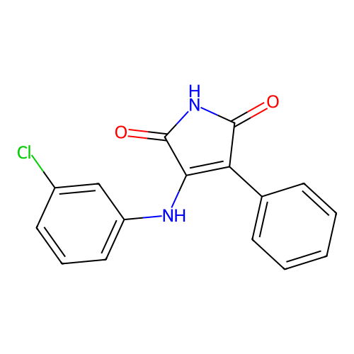 3-[(3-chlorophenyl)amino]-4-phenyl-2,5-dihydro-1H-pyrrole-2,5-dione structure