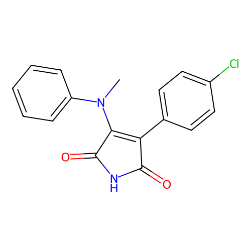 3-(4-chlorophenyl)-4-[methyl(phenyl)amino]-2,5-dihydro-1H-pyrrole-2,5-dione structure