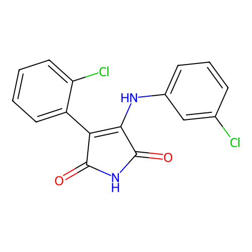 3-(2-chlorophenyl)-4-[(3-chlorophenyl)amino]-2,5-dihydro-1H-pyrrole-2,5-dione structure