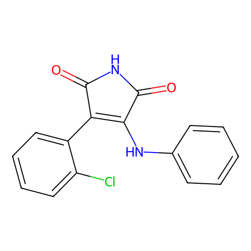 3-(2-chlorophenyl)-4-(phenylamino)-2,5-dihydro-1H-pyrrole-2,5-dione structure