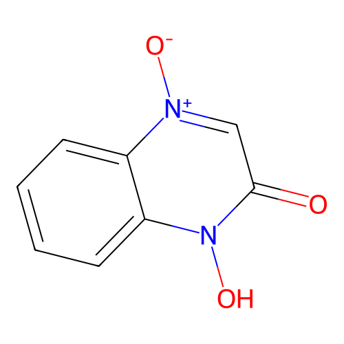 1-Hydroxy-4-oxidoquinoxalin-4-ium-2-one structure