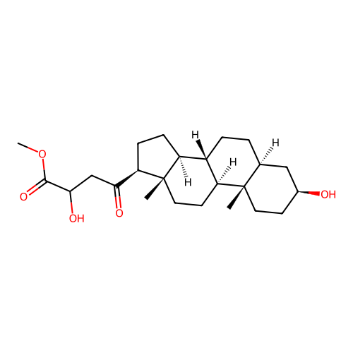 methyl 2-hydroxy-4-[(3S,5S,8R,9S,10S,13S,14S,17S)-3-hydroxy-10,13-dimethyl-2,3,4,5,6,7,8,9,11,12,14,15,16,17-tetradecahydro-1H-cyclopenta[a]phenanthren-17-yl]-4-oxobutanoate structure