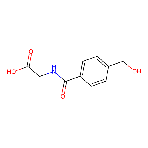 Glycine, N-[4-(hydroxymethyl)benzoyl]- structure