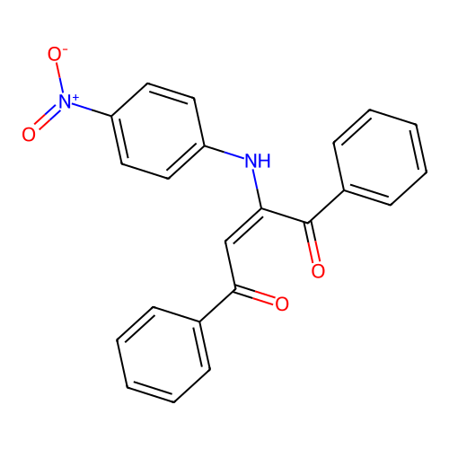 2-(4-Nitroanilino)-1,4-diphenylbut-2-ene-1,4-dione structure