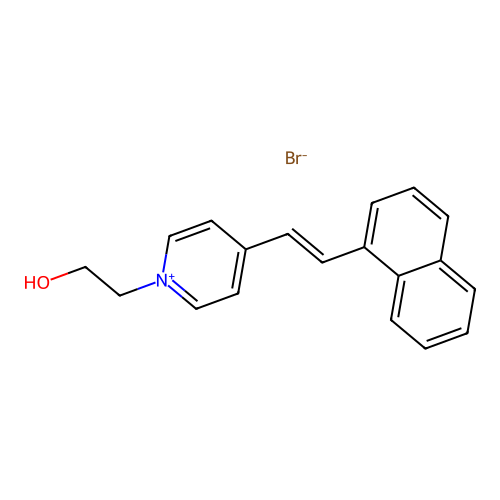 N-(2-Hydroxyethyl)-4-(beta-(1-naphthylvinyl)pyridinium bromide) structure
