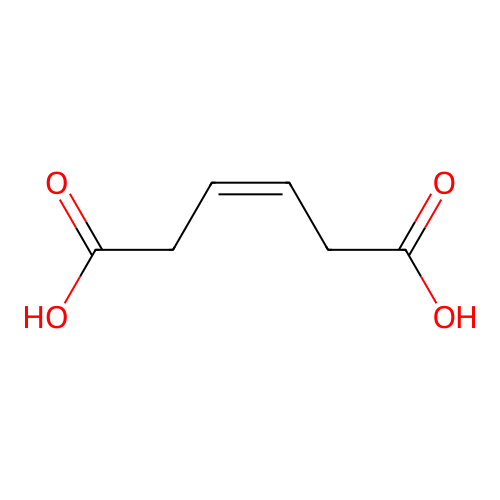 3-Hexenedioic acid, (3Z)- structure