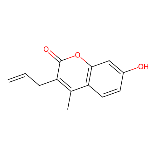 7-Hydroxy-4-methyl-3-(prop-2-en-1-yl)-2H-1-benzopyran-2-one structure