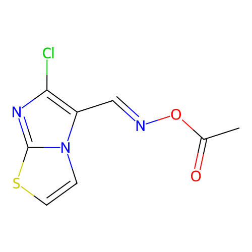 [(6-Chloroimidazo[2,1-b][1,3]thiazol-5-yl)methylideneamino] acetate structure